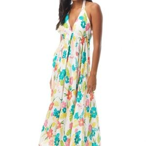 Kate Spade Tropical floral halter cover-up/maxi dress